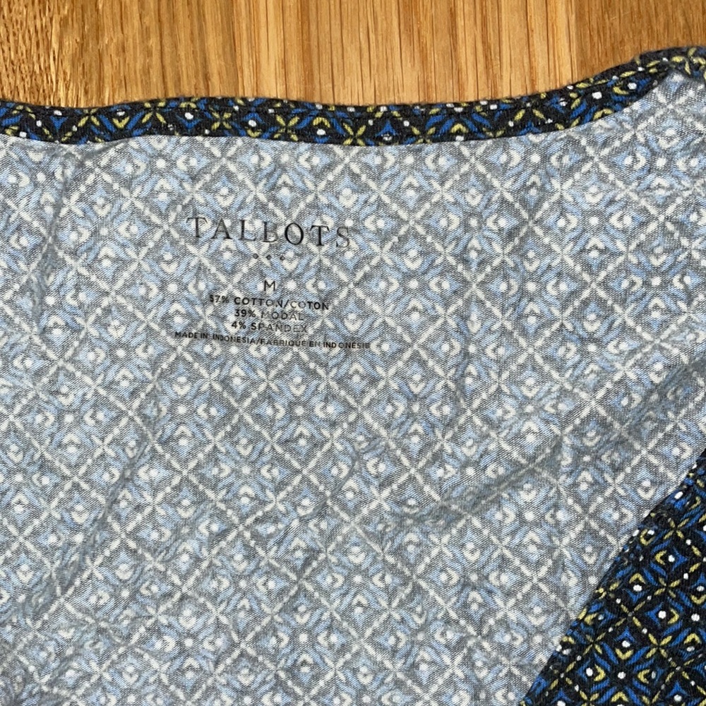 Talbots Faux Wrap top v neck - Picture 2 of 5